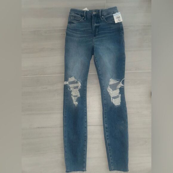 Good American Good Waist high rise Skinny Jeans Size 25 - Picture 3 of 11